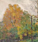 Bernhard Folkestad Deciduous trees in fall suit with cuts oil painting artist